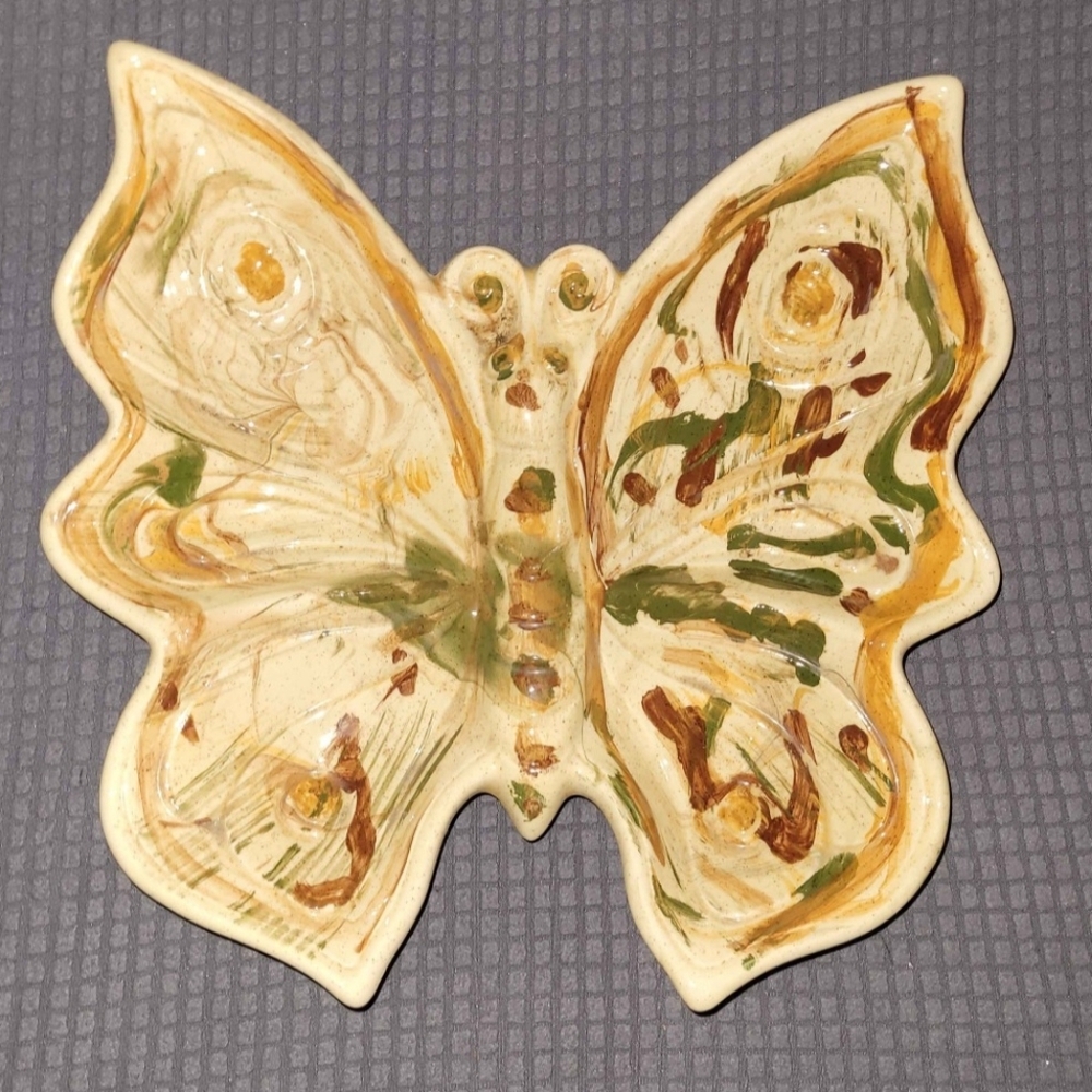 Handcrafted Vintage Ceramic Butterfly Wall Art